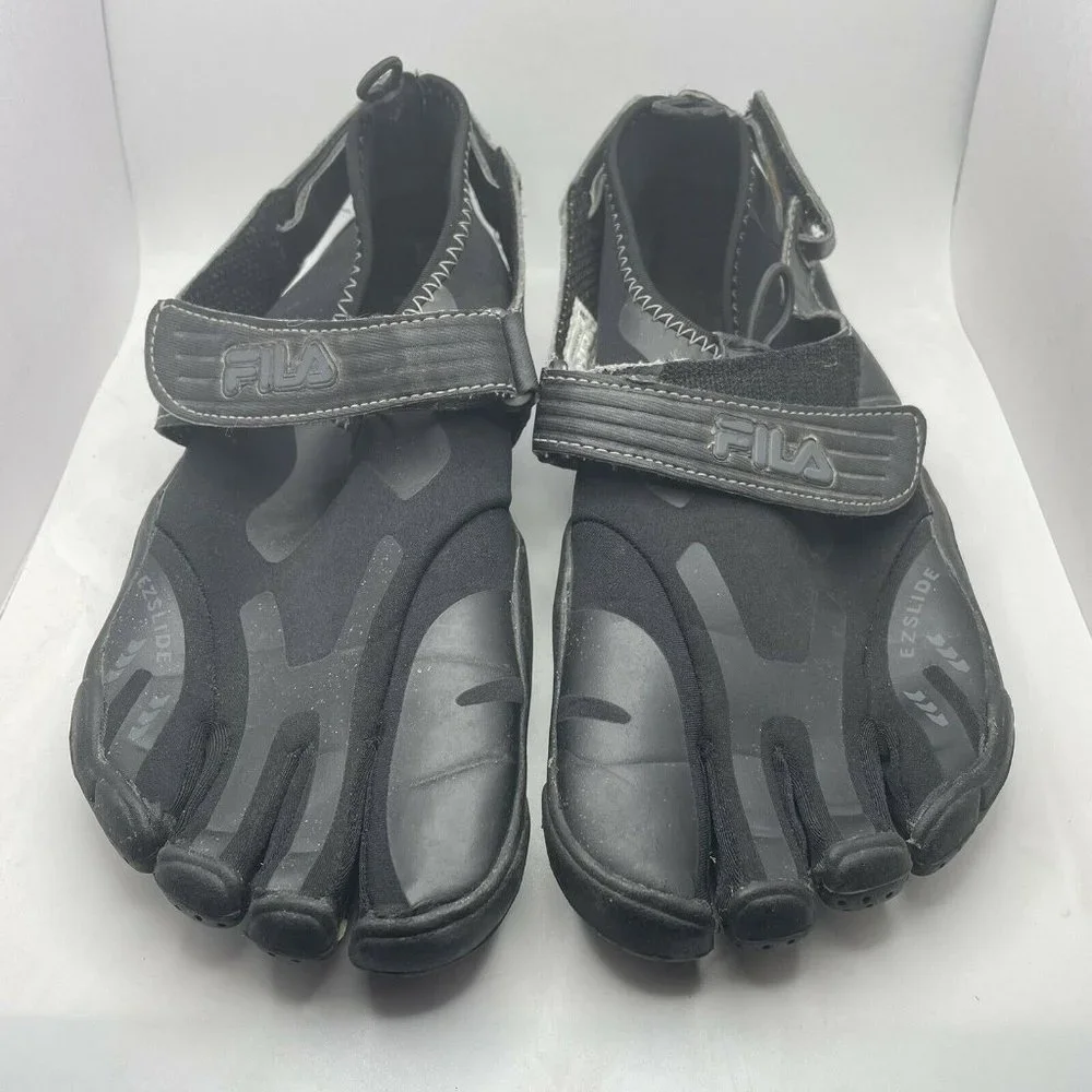 FILA Running Shoes Mens 12‎ Black Silver Athletic Sneakers 1SR20838-010 Mens Fila Trail Tracer Shoe Size: 8.5 Black - White  main image 3